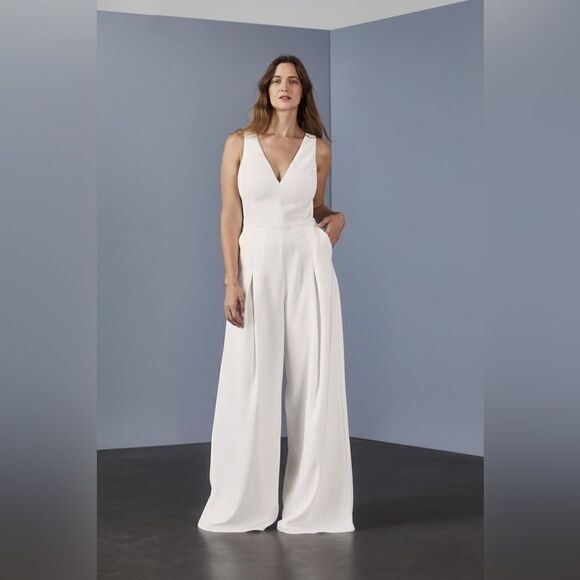 New Amsale LW136 - Sheer back Jumpsuit/size 4 new - Picture 2 of 7